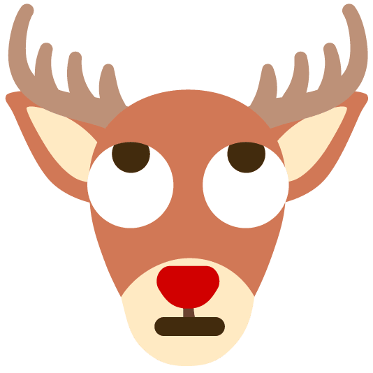 face with rolling eyes deer