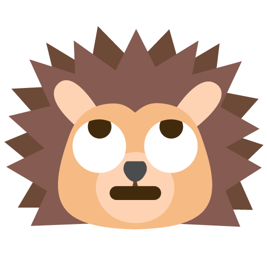 face with rolling eyes hedgehog