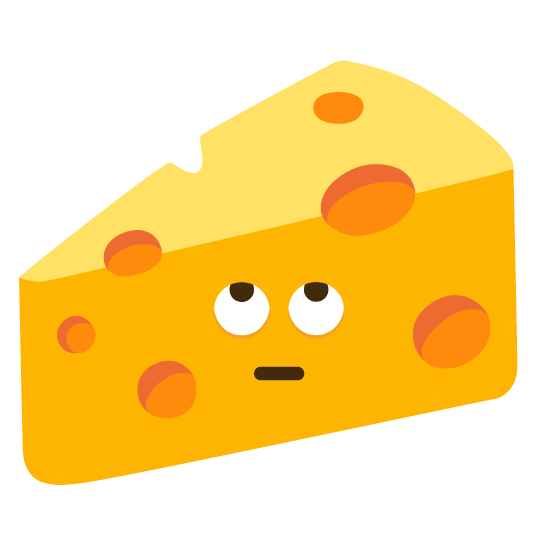 face with rolling eyes cheese wedge