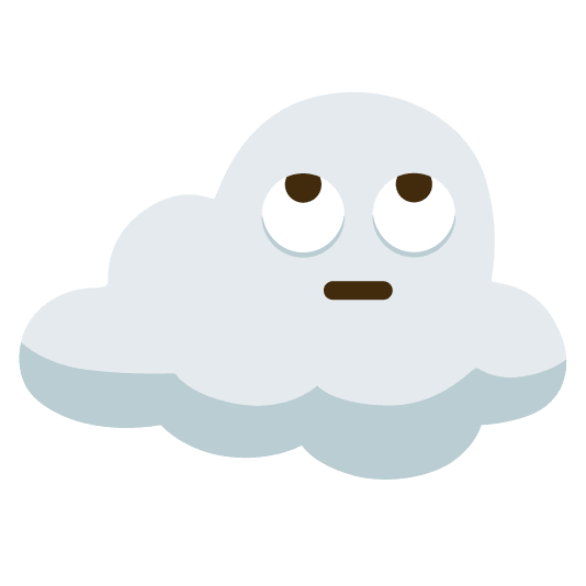 face with rolling eyes cloud