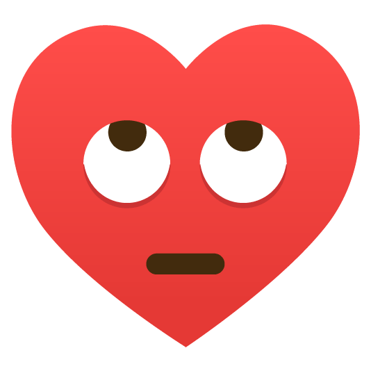 face with rolling eyes hearts