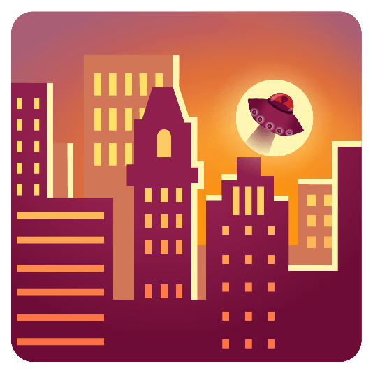 flying saucer city sunrise