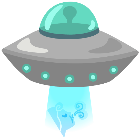 flying saucer wind blowing face