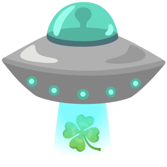 flying saucer four leaf clover