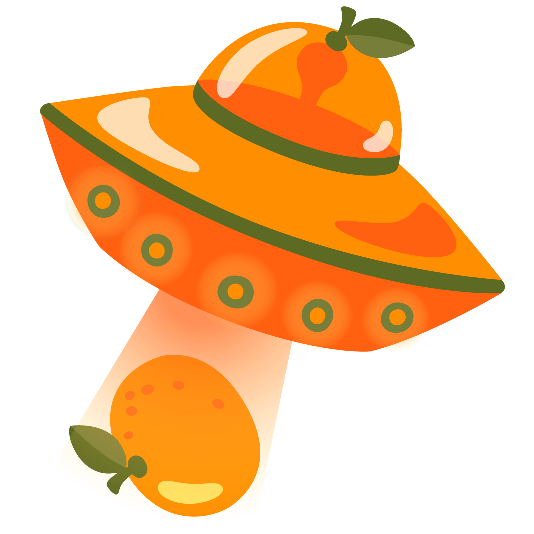 flying saucer tangerine