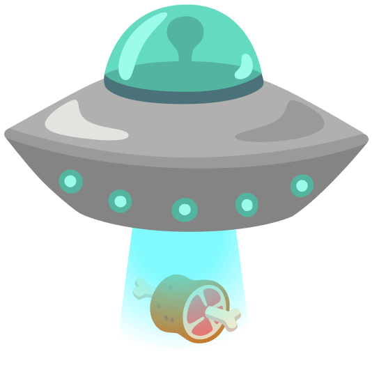 flying saucer meat on bone