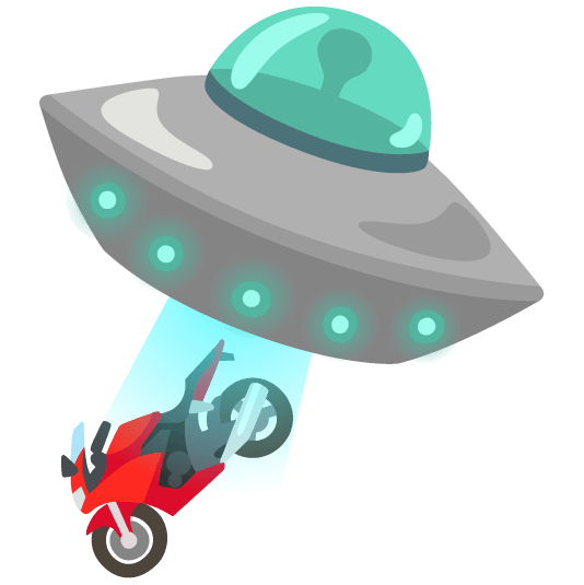 flying saucer racing motorcycle