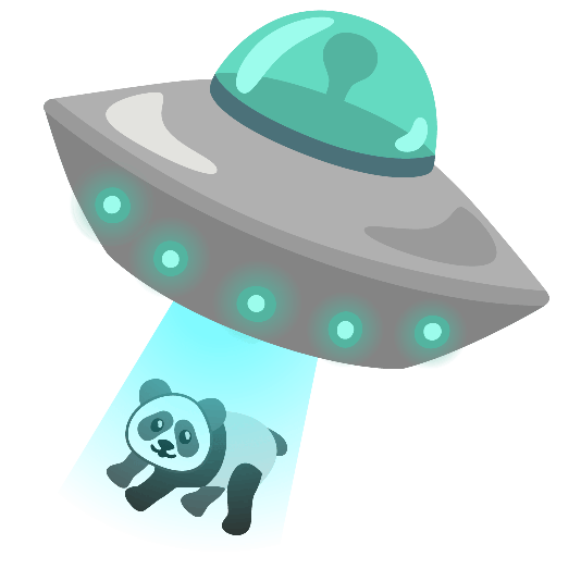 flying saucer panda face