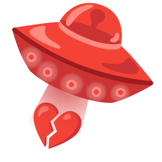 flying saucer broken heart