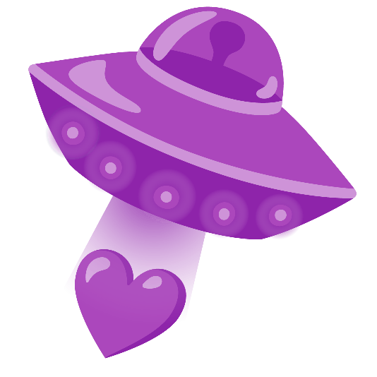 flying saucer purple heart