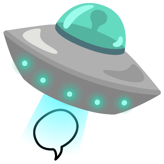 flying saucer speech balloon