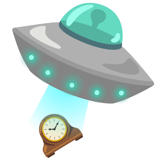flying saucer mantelpiece clock