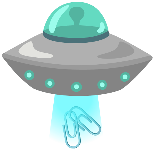 flying saucer linked paperclips