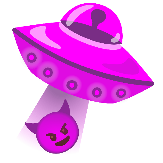 flying saucer smiling imp