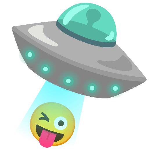 flying saucer stuck out tongue winking eye