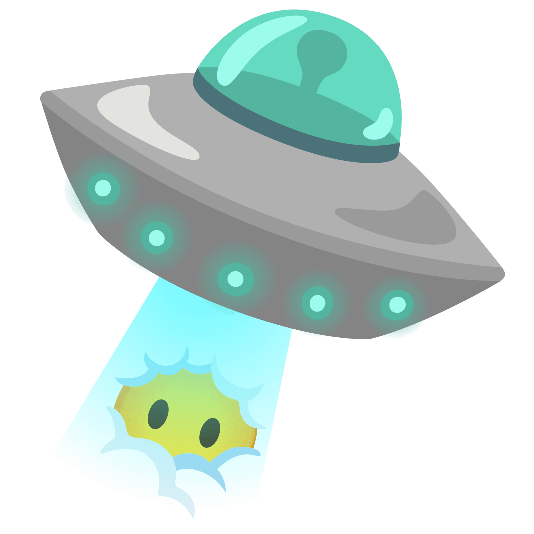 flying saucer face in clouds