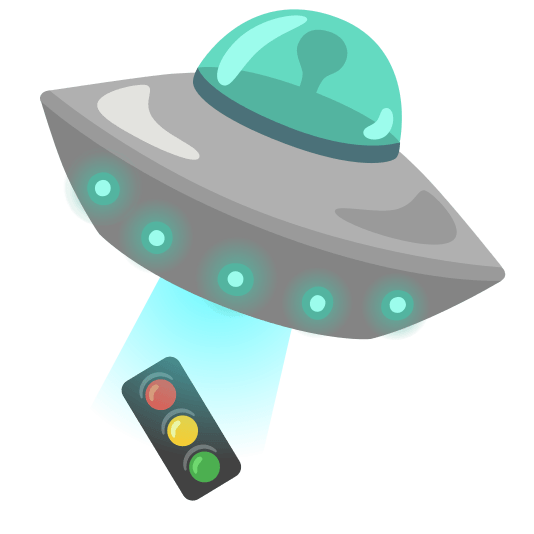 flying saucer vertical traffic light