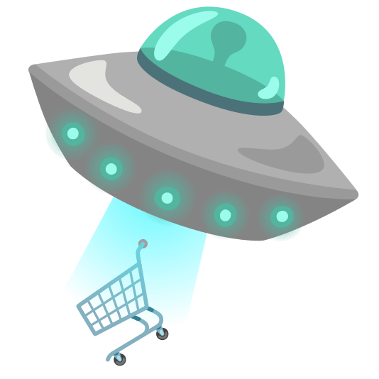 flying saucer shopping trolley