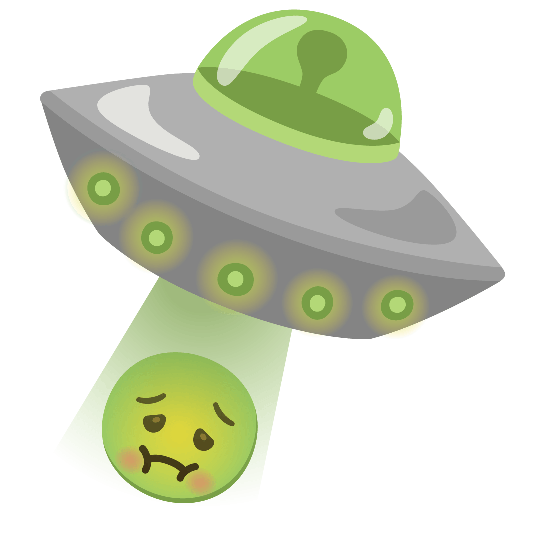 flying saucer nauseated face