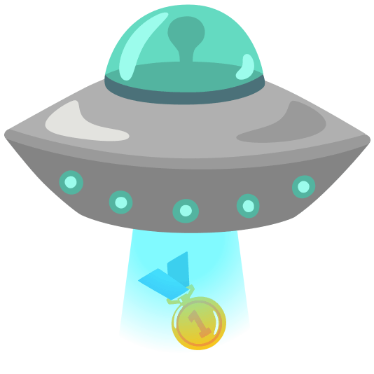 flying saucer first place medal