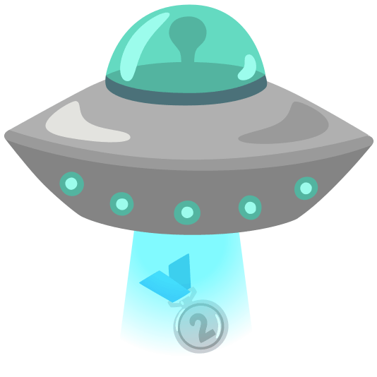 flying saucer second place medal