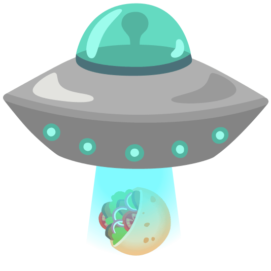 flying saucer stuffed flatbread