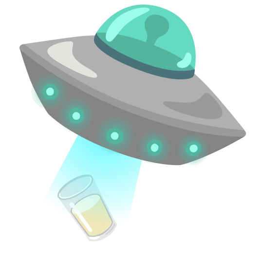 flying saucer glass of milk