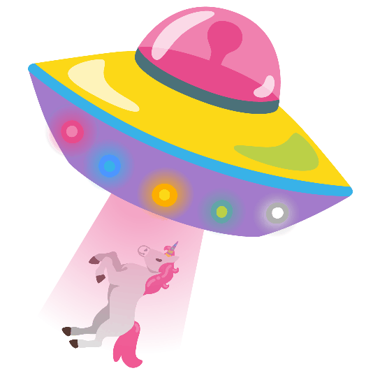 flying saucer unicorn face