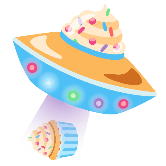 flying saucer cupcake