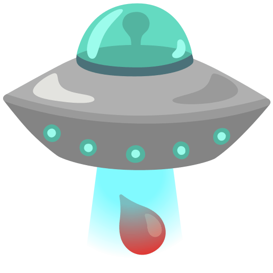 flying saucer drop of blood