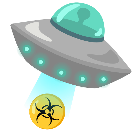 flying saucer biohazard sign