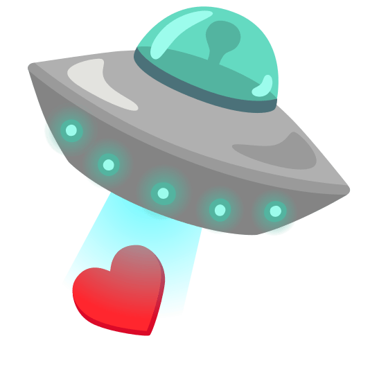 flying saucer hearts