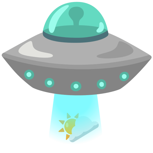 flying saucer partly sunny