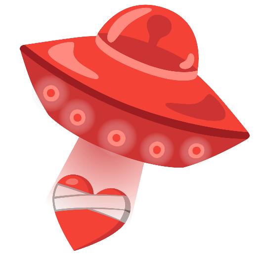 flying saucer mending heart