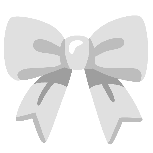 white heart ribbon