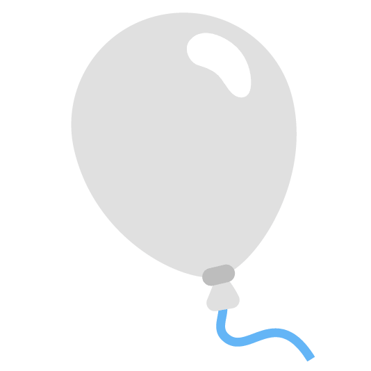 white heart balloon