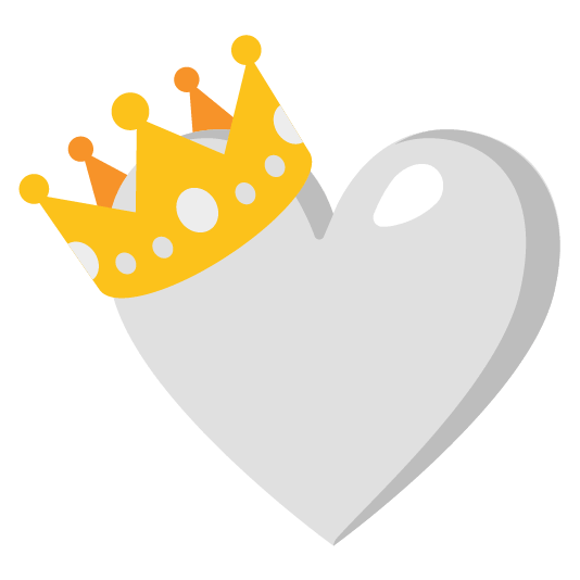 white heart crown