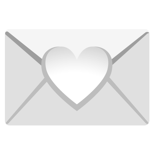 white heart love letter
