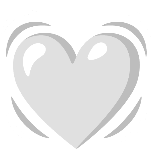 white heart heartbeat