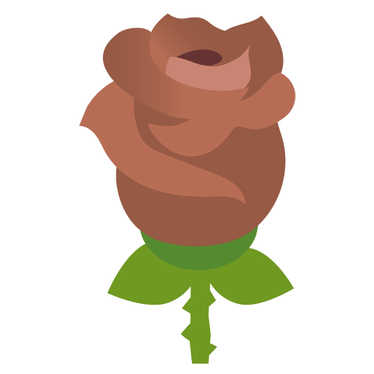 brown heart rose