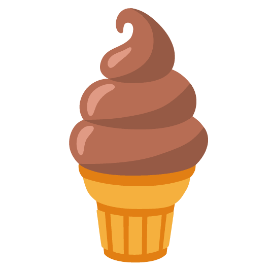 brown heart icecream