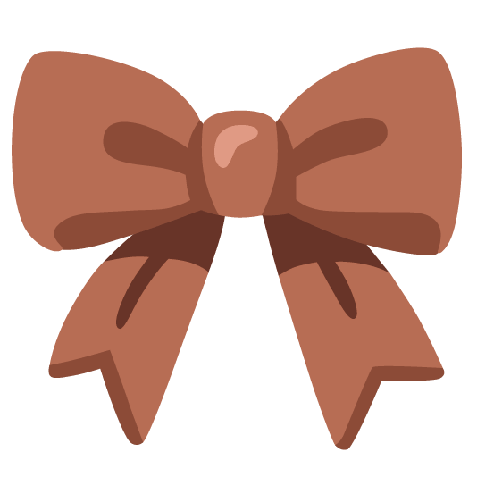 brown heart ribbon