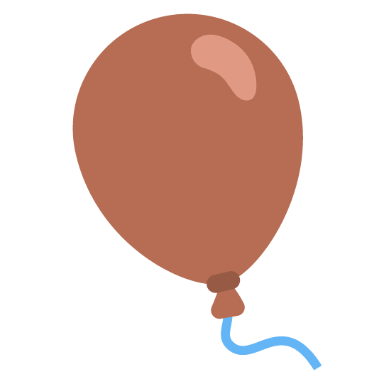 brown heart balloon