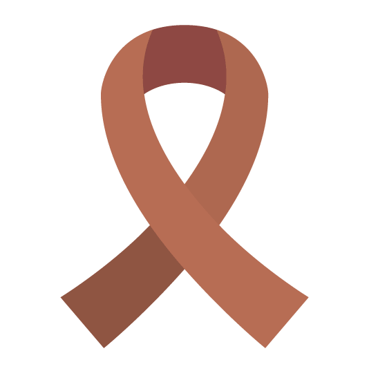 brown heart reminder ribbon