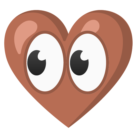 brown heart eyes