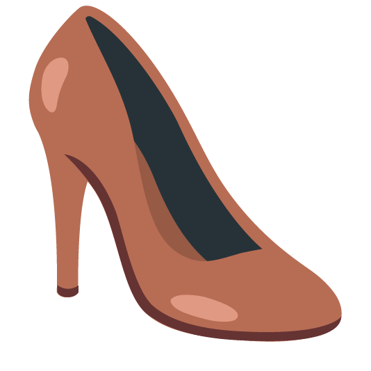 brown heart high heel