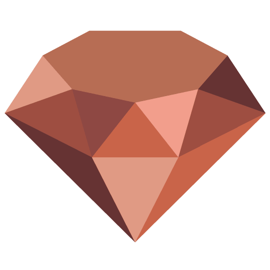 brown heart gem