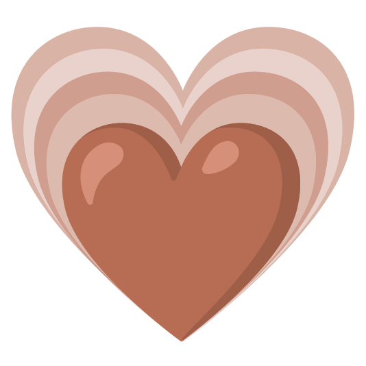 brown heart heartpulse