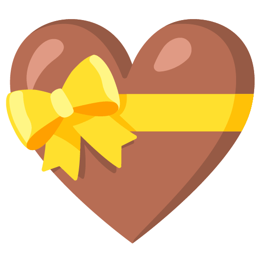 brown heart gift heart