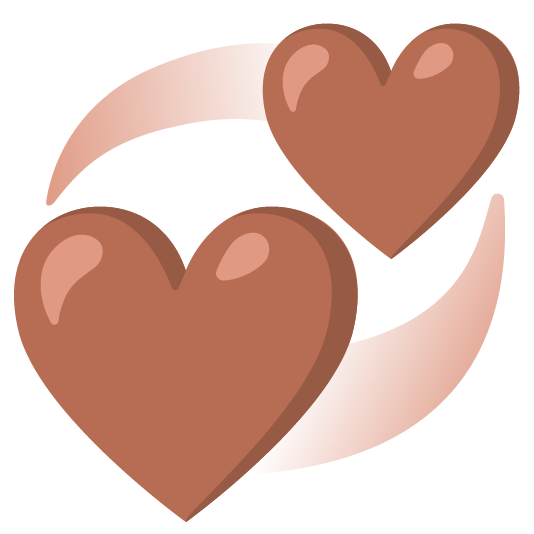 brown heart revolving hearts